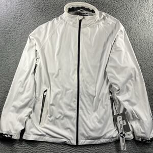 Sunice Tornado FlexVent Golf Jacket Mens XXL White Waterproof Full Zip Stretch